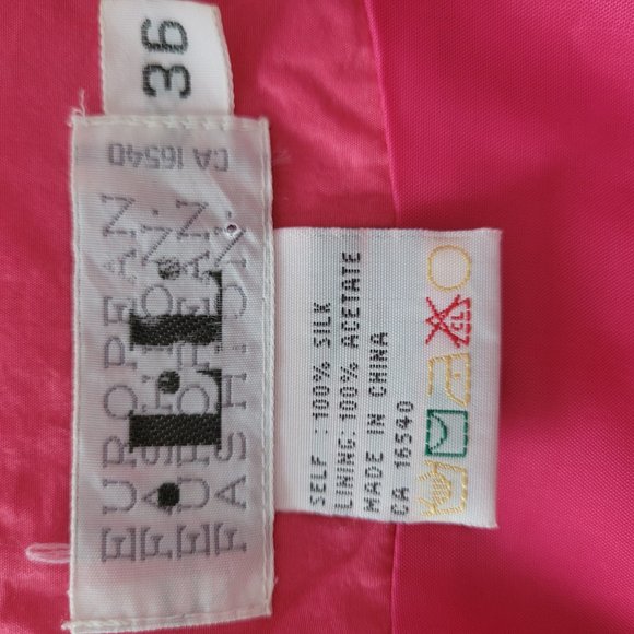 VINTAGE 80's Silk Jacket Small - Picture 4 of 4